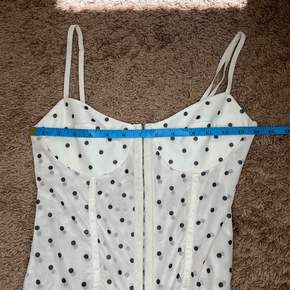 Free People x Intimately FP Night Rhythm Polka Dot Corset Bodysuit Size Medium - Picture 10 of 15